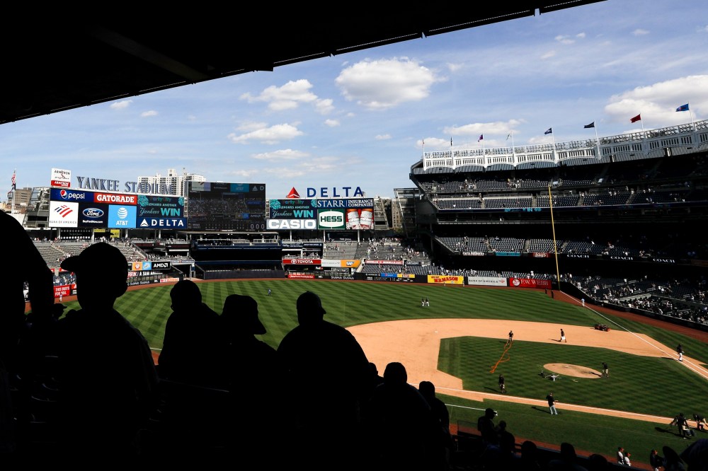 Image: Fans leave Yankee Stadium in New York on Aug. 12, 2019.