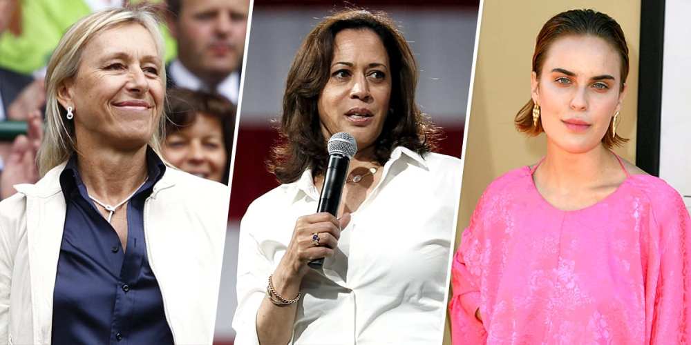 Martina Navratilova, Sen. Kamala Harris and Tallulah Willis.