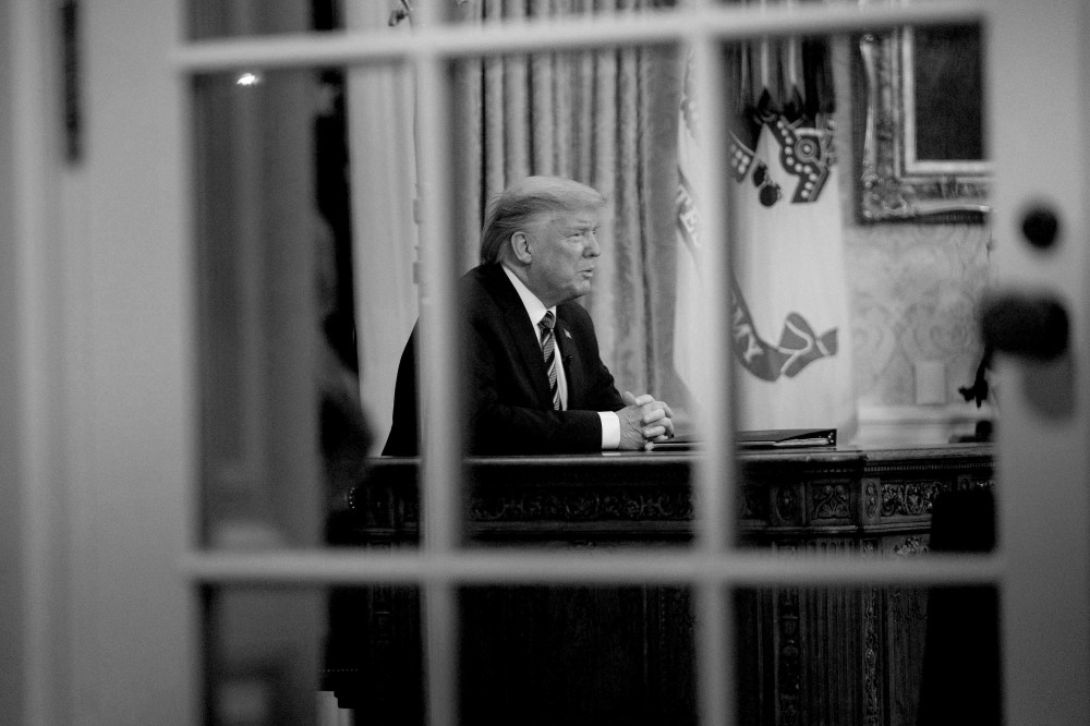 Image: President Donald Trump makes an address to the nation about the novel coronavirus, COVID-19, pandemic from the Oval Office of the White House
