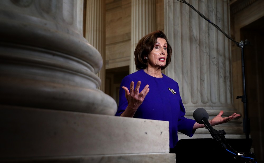 Image: Speaker of the House Nancy Pelosi during an interview at the Capitol on April 1, 2020.