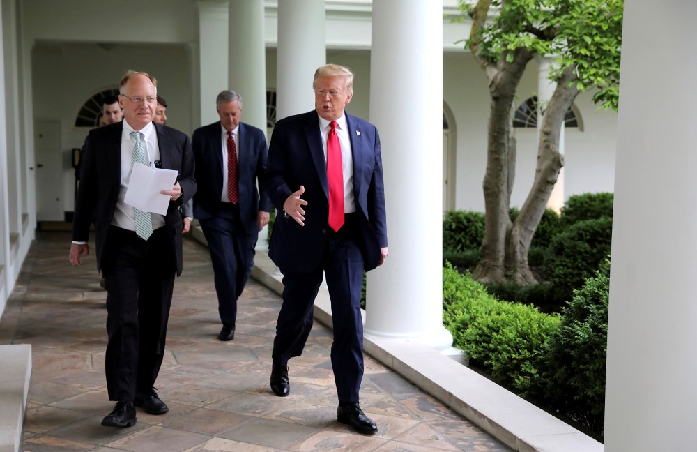 Image: President Trump talks with Reuters in interview at the White House in Washington