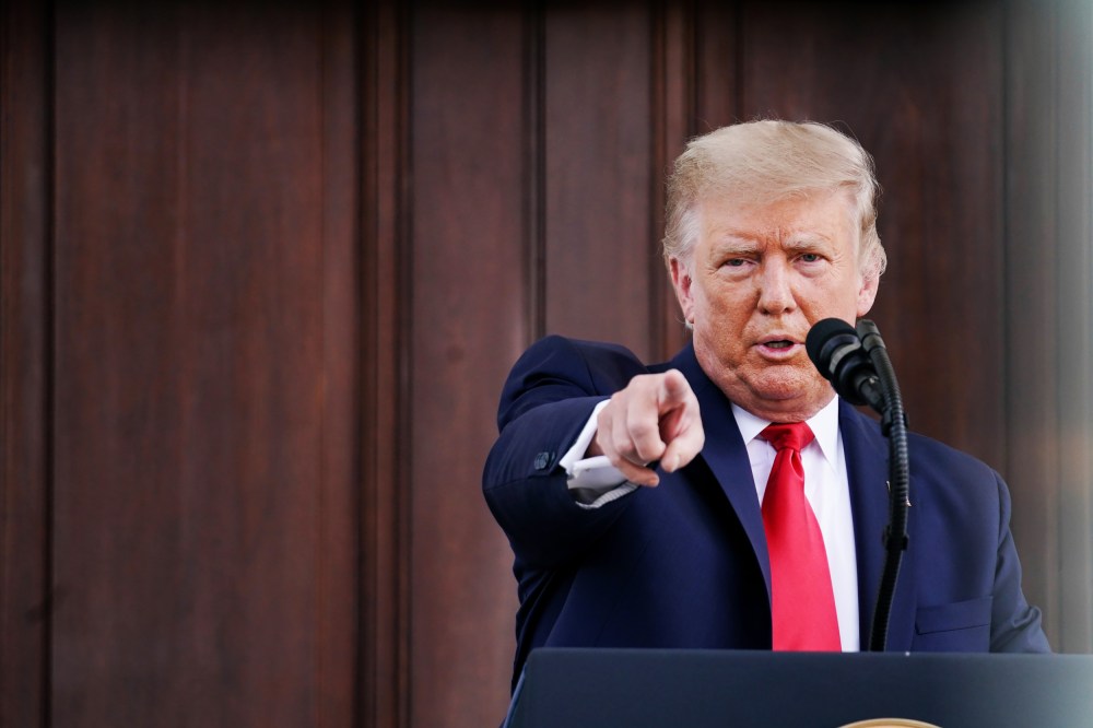 Image: President Donald Trump Deliver Remarks Outside White House