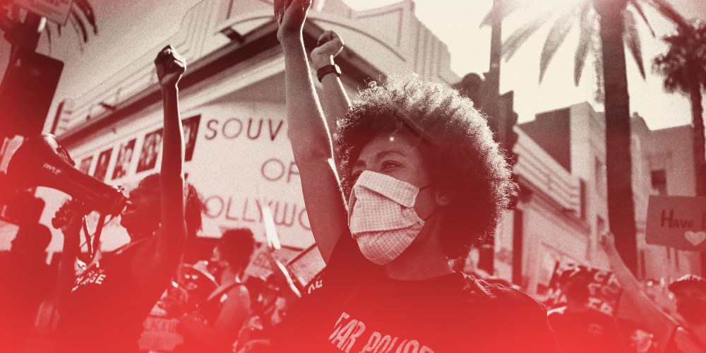 Image: Black Lives Matter protesters marching.