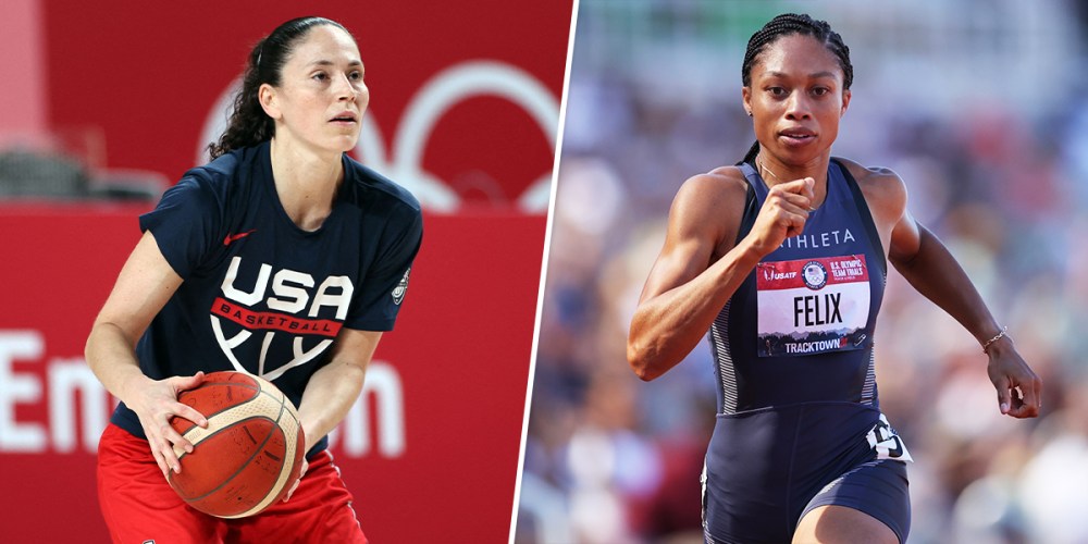 Sue Bird, Allyson Felix.