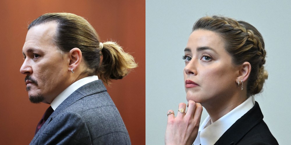 Photo diptych: Johnny Depp and Amber Heard