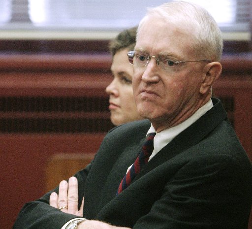 Tony Lauinger, state chairman of the group Oklahomans for Life, and vice president of the National Right to Life Committee, waits in Oklahoma County District Court for the start of a hearing on the request for a temporary restraining order requested by...