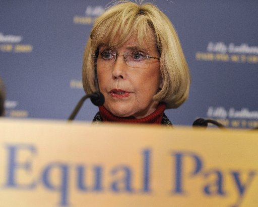 File photo: Lilly Ledbetter, an Alabama Goodyear Tire &Rubber Co. worker, speaks during a news conference on Capitol Hill in Washington. (Photo by: Susan Walsh/AP Photo)