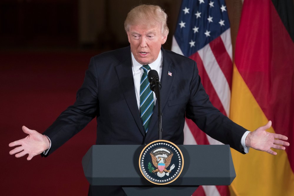 Image: US President Donald J. Trump and Chancellor of Germany Angela Merkel joint press conference