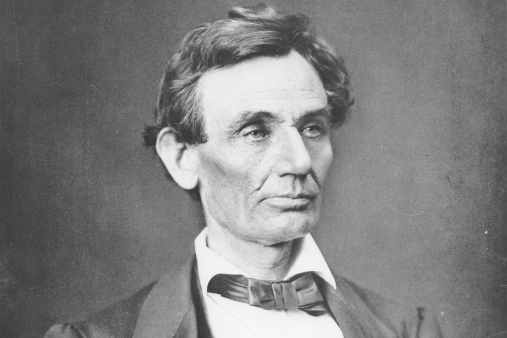 Abraham Lincoln (1809 - 1865), 16th President of the United States, 1860.