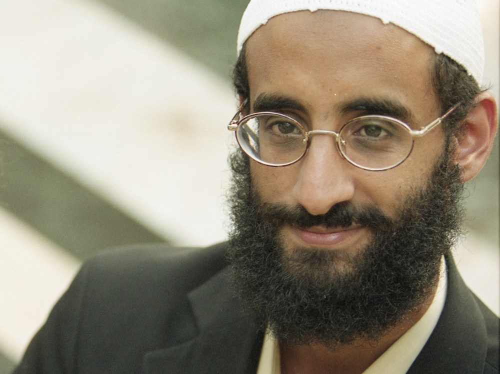 File Photo: Anwar Al-Awlaki at Dar al Hijrah Mosque on October 4 2001 in Falls Church, VA. (Photo by Tracy Woodward/The Washington Post via Getty Images, File).