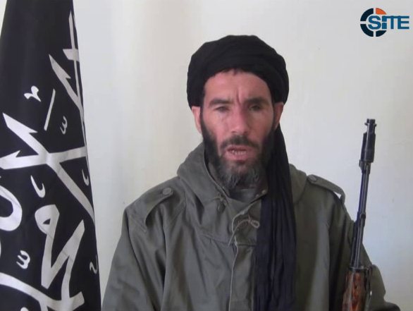 This image from video provided by the SITE Intel Group made available Thursday Jan. 17, 2013, purports to show militant militia leader Moktar Belmoktar. Credit: SITE Intel Group via AP, file