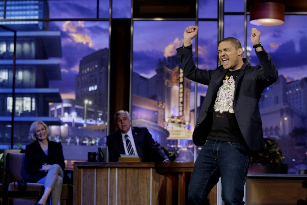 Comedian Trevor Noah performs on The Tonight Show with Jay Leno on Jan. 6, 2012. (Photo by Paul Drinkwater/NBC/NBCU Photo Bank)