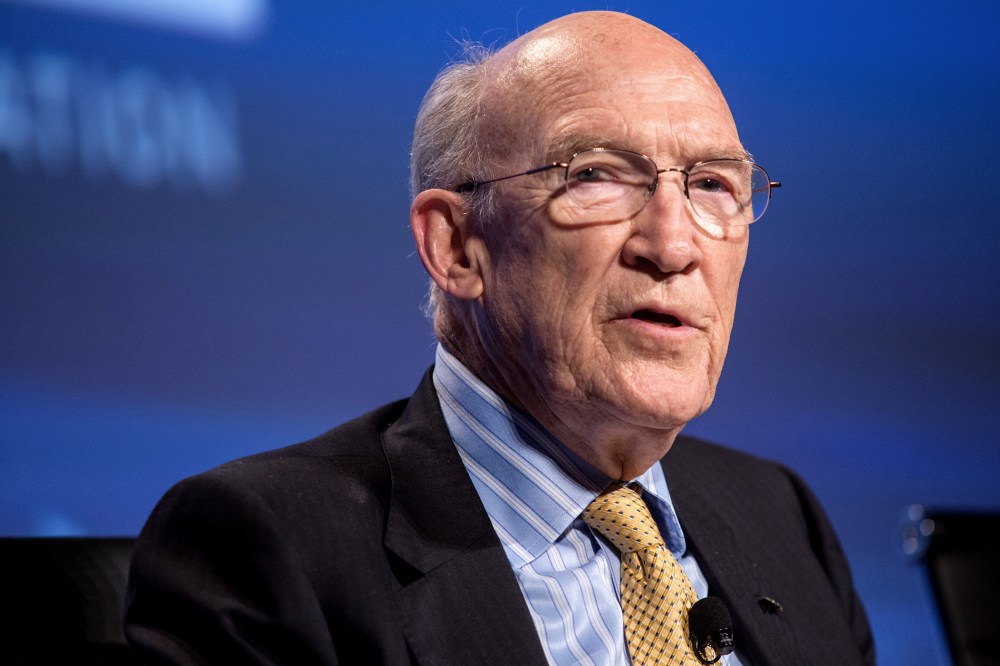 Former U.S. Sen. Alan K. Simpson, speaks on May 15, 2012 in Washington, DC