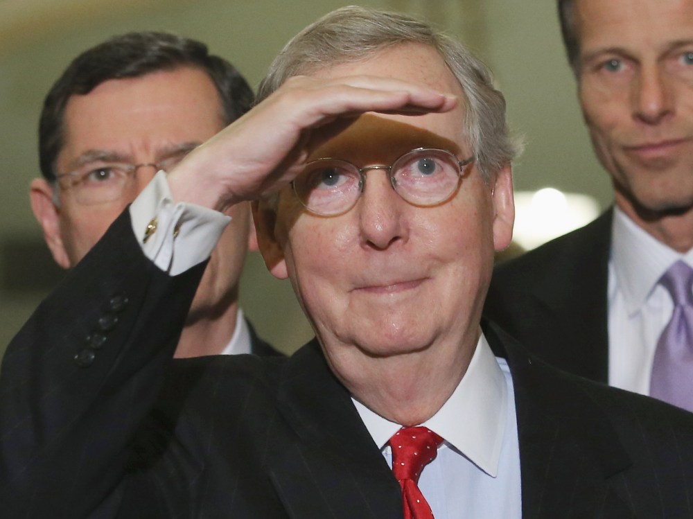 File Photo: Senate Minority Leader Mitch McConnell (R-KY) (Photo by Chip Somodevilla/Getty Images, File)
