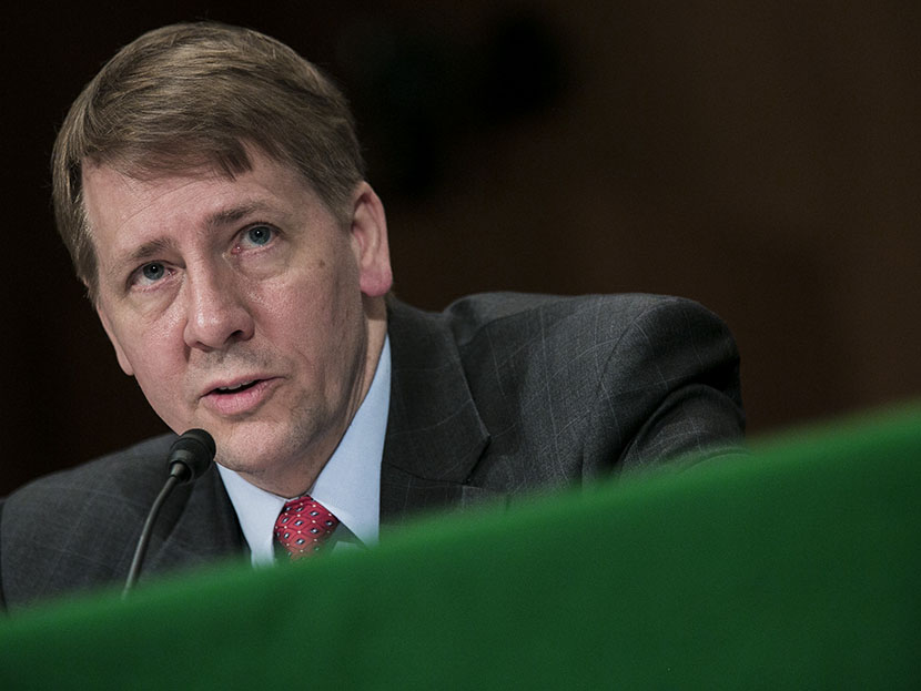 Richard Cordray, nominee for director of the Consumer Financial Protection Bureau, testifies at a confirmation hearing before the Senate Committee on Banking, Housing and Urban Affairs on March 12, 2013 in Washington, DC. (Photo by T.J. Kirkpatrick...