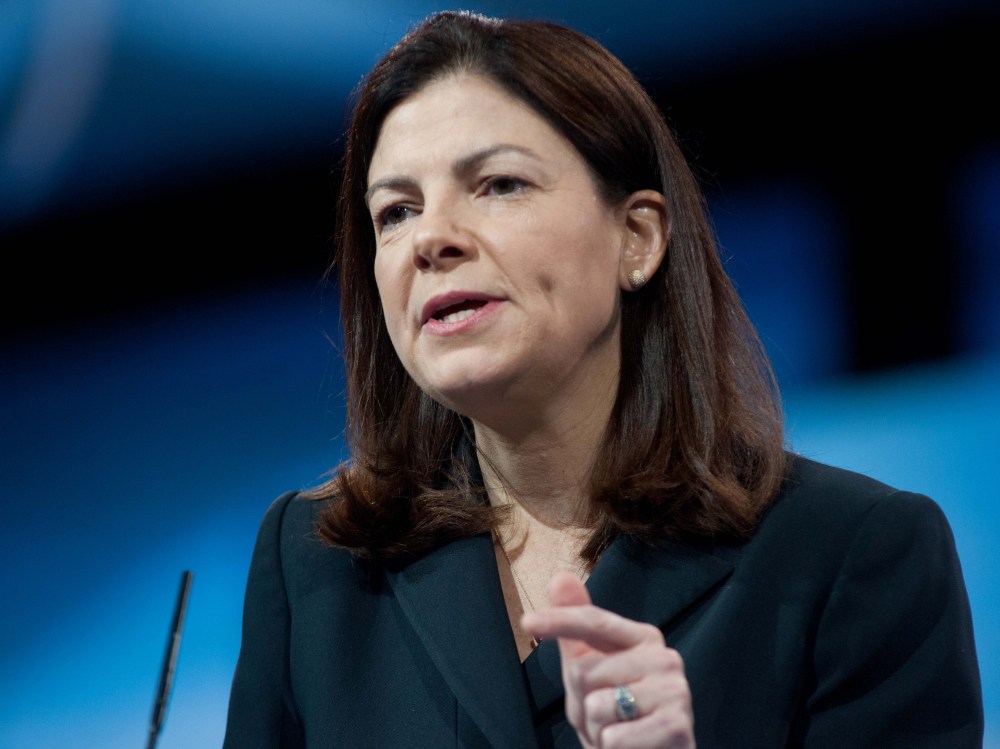 US Republican Senator from New Hampshire Kelly Ayotte speaks at the Conservative Political Action Conference (CPAC) in National Harbor, Maryland, on March 15, 2013.  (Photo by Nicholas Kamm/AFP/Getty Images)
