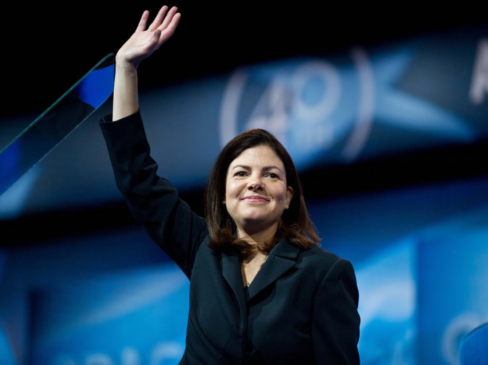 File Photo: Republican Sen. Kelly Ayotte speaks at the Conservative Political Action Conference (CPAC) in National Harbor, Maryland, on March 15, 2013. (Photo by Nicholas Kamm/AFP/Getty Images)