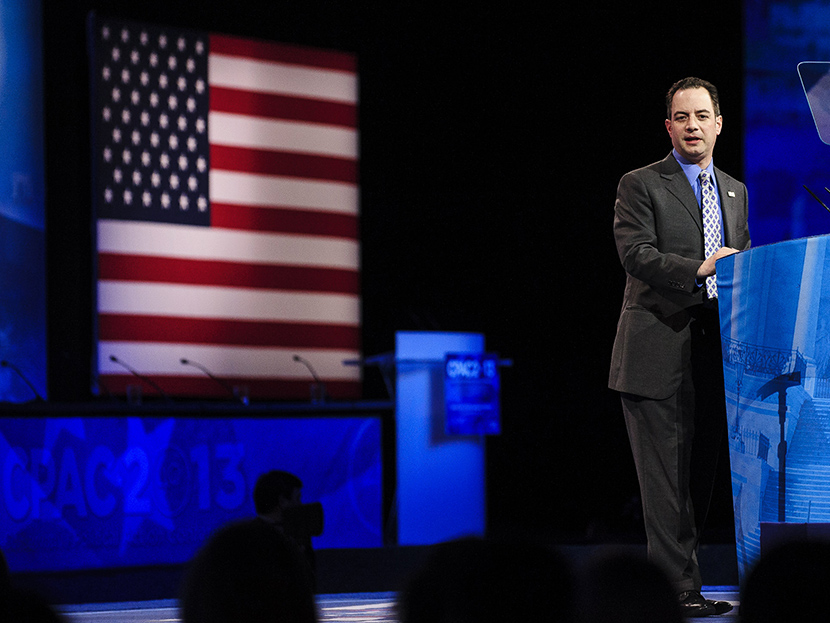 Reince Priebus, Chairman of the Republican National Committee, speaks at the 2013 Conservative Political Action Conference (CPAC) March 16, 2013, in National Harbor, Maryland. (Photo by Pete Marovich/Getty)