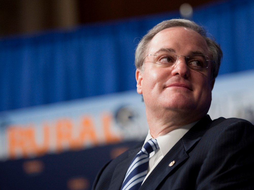 Sen. Mark Pryor, D-Ark., prepares to speak at a Senate Democratic Steering and Outreach Committee's "Rural Summit," in the Dirksen Senate Office building on April 25, 2013. (Photo By Chris Maddaloni/CQ Roll Call)