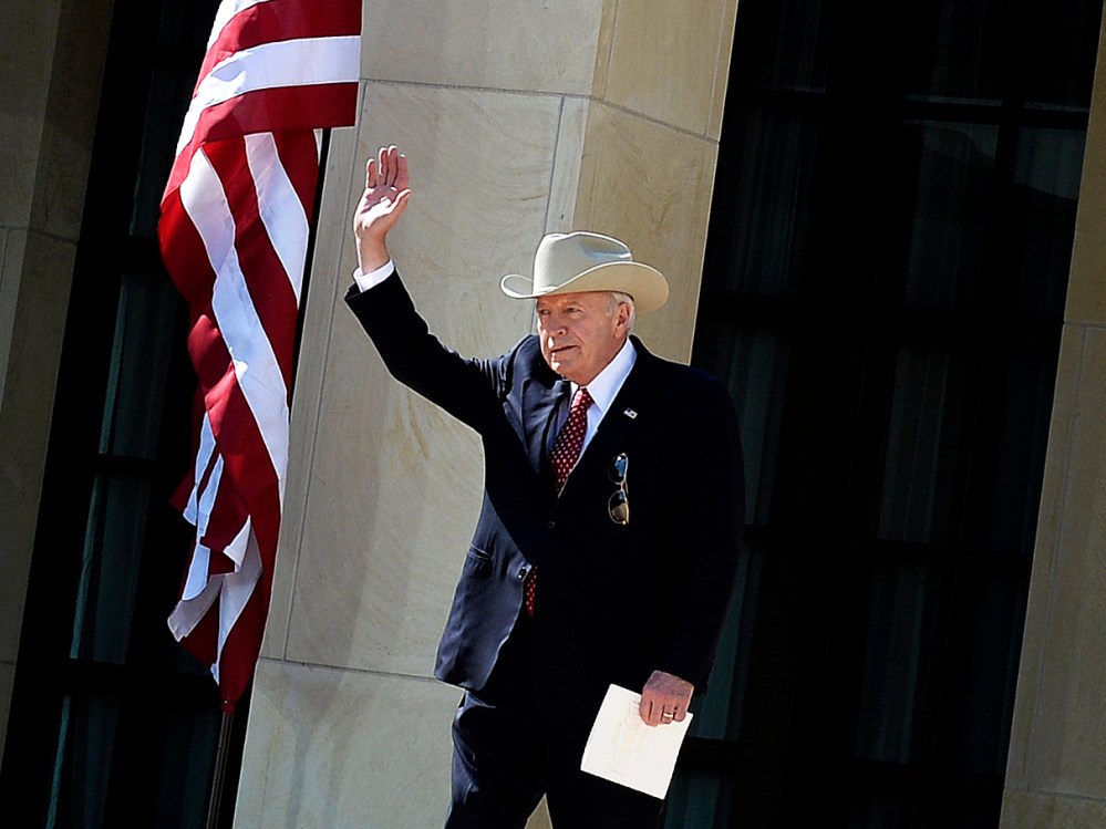 Former US Vice President Dick Cheney attends the opening ceremony of the George W. Bush Presidential Center in Dallas, April 25, 2013.