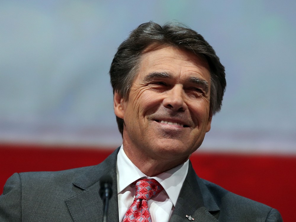 Texas Gov. Rick Perry speaks during the 2013 NRA Annual Meeting and Exhibits at the George R. Brown Convention Center on May 3, 2013 in Houston, Texas. More than 70,000 people are expected to attend the NRA's 3-day annual meeting that features nearly...
