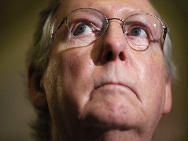 U.S. Senate Minority Leader Sen. Mitch McConnell (R-KY) speaks after a weekly Senate Republican caucus meeting May 21, 2013 on in Washington, DC.  (Photo by Alex Wong/Getty Images)