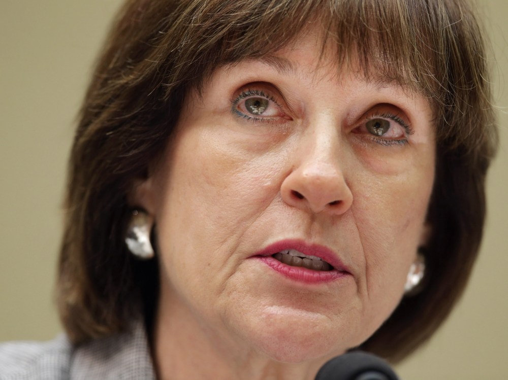 Internal Revenue Service Director of Exempt Organizations Lois Lerner makes a statement during a hearing of the House Oversight and Government Reform Committee before refusing to testify to the committee May 22, 2013 in Washington, DC. (Photo by Chip...