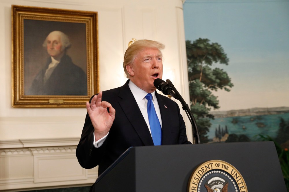 Image: U.S. President Trump delivers statement following a shooting at a Congressional Republicans baseball practice, at the White House in Washington