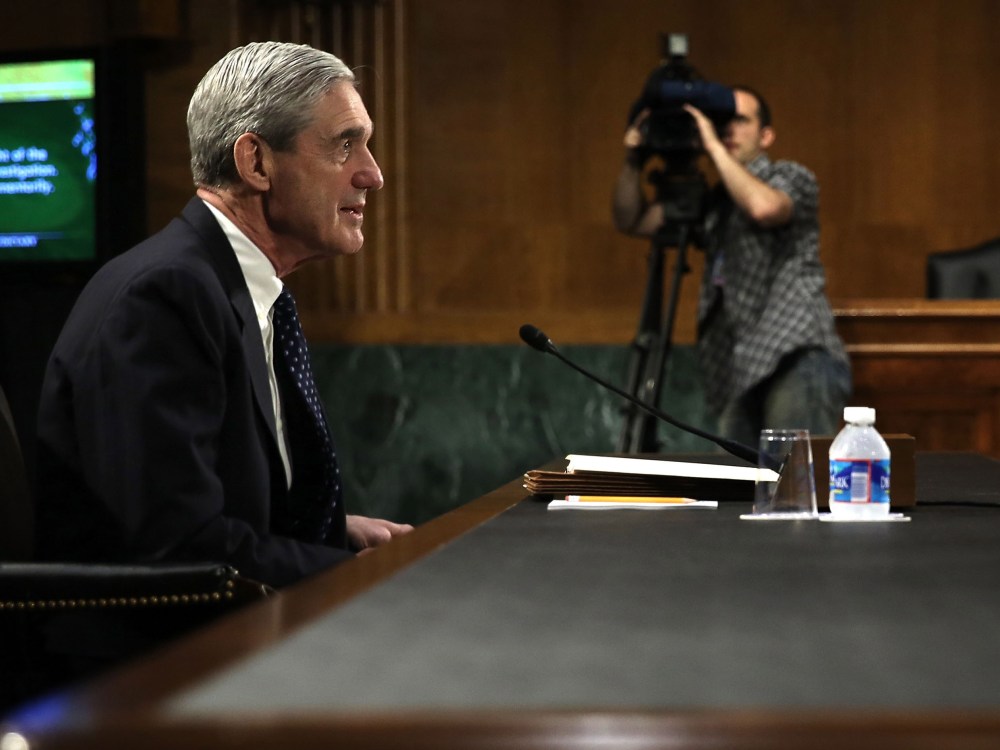 FBI Director Robert Mueller testifies during a hearing before the Senate Judiciary Committee June 19, 2013 on Capitol Hill in Washington, DC. The committee held a hearing on "Oversight of the Federal Bureau of Investigation." (Photo by Alex Wong/Getty...
