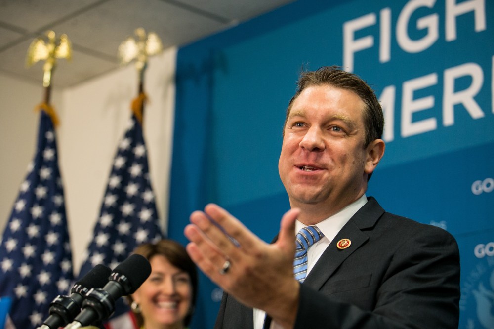 Rep. Trey Radel (R-FL) speaks during a press conference, on Capitol Hill, July 9, 2013.
