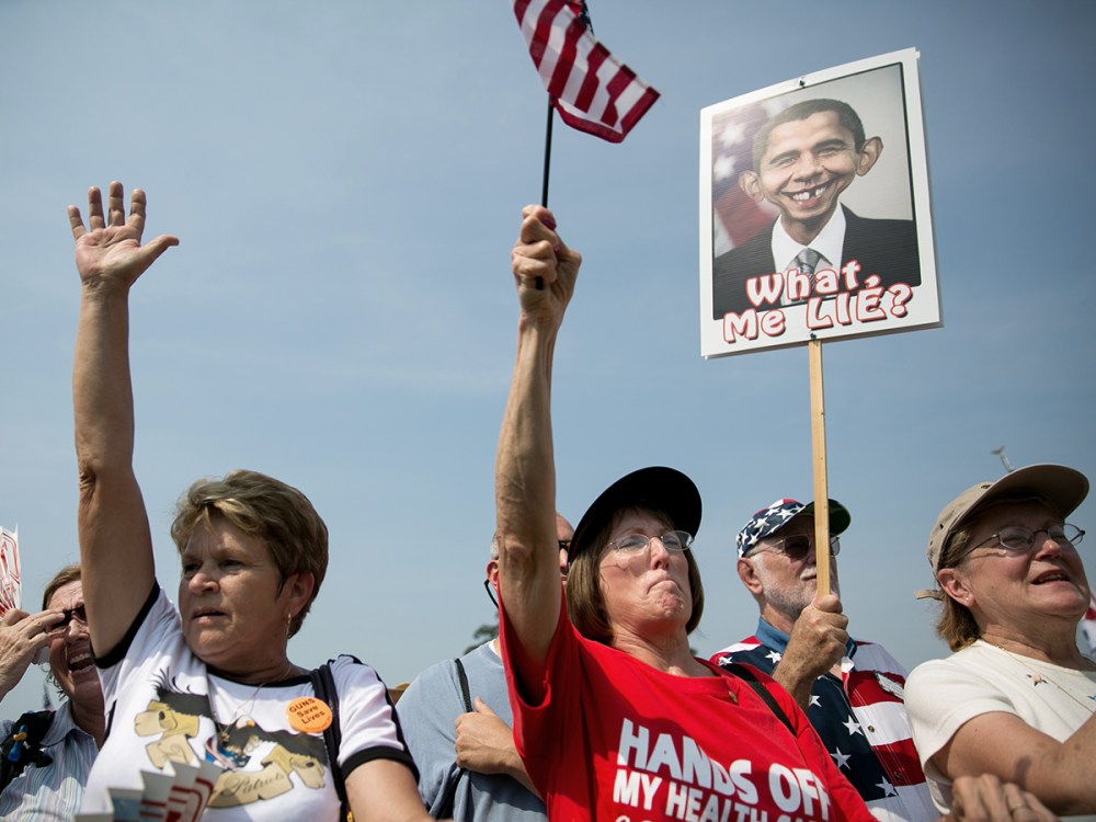 Members Of Congress Join Tea Party At Anti-Obamacare Rally At US Capitol