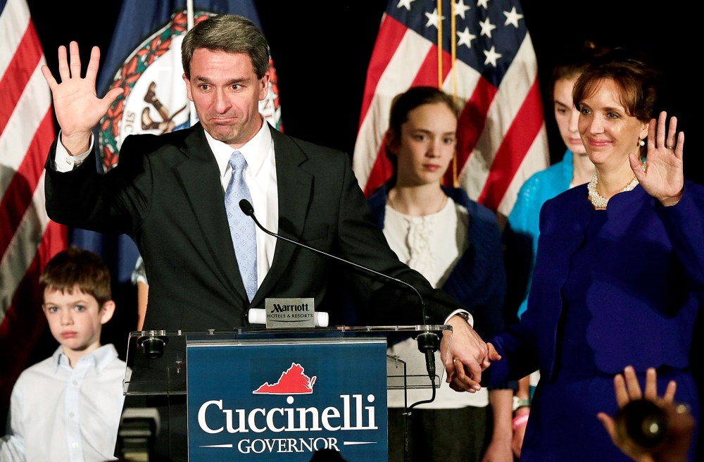 Ken Cuccinelli waves goodbye to supporters after conceding the Virginia Governor's race, November 5, 2013 in Richmond, Virginia.
