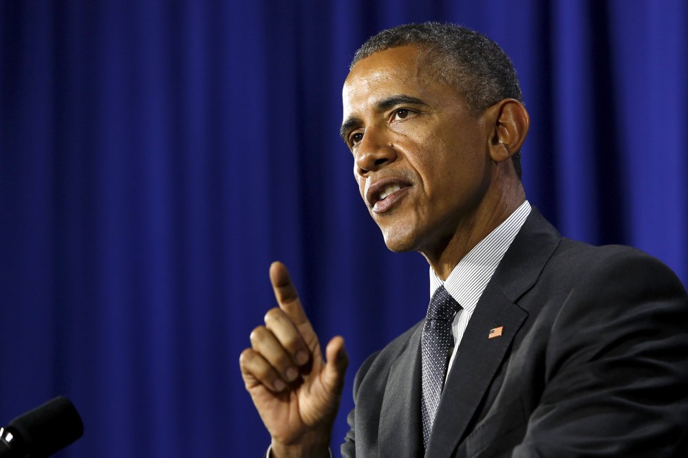 President Barack Obama delivers remarks at Lehman College in New York, N.Y., May 4, 2015. (Photo by Jonathan Ernst/Reuters)