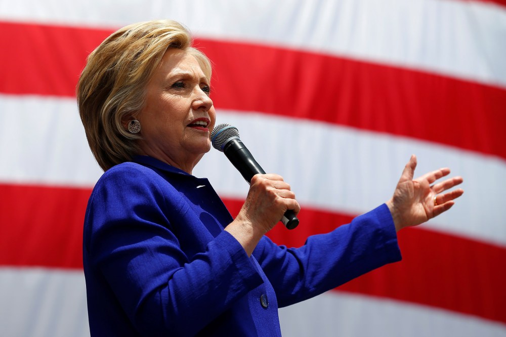 Democratic presidential candidate Hillary Clinton makes a speech during a campaign stop in Lynwood, Calif., June 6, 2016. (Photo by Mike Blake/Reuters)