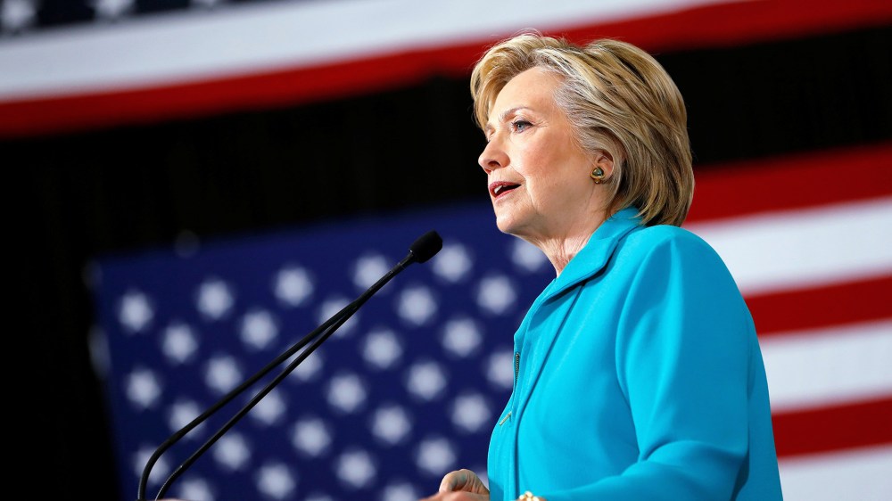 Democratic presidential nominee Hillary Clinton speaks at a rally at Truckee Meadows Community College in Reno, Nev., on Aug. 25, 2016. (Photo by Aaron P. Bernstein/Reuters)