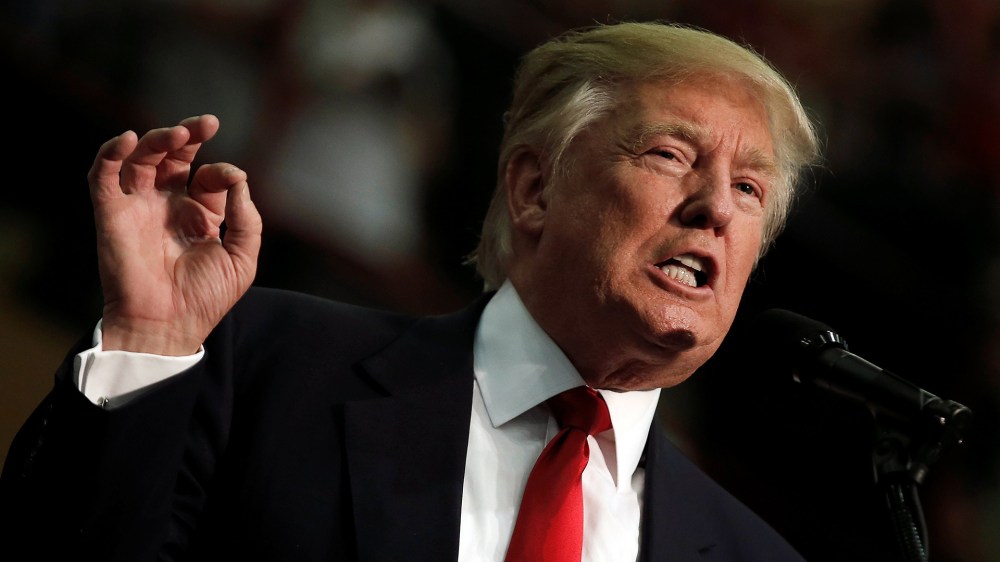 Republican presidential nominee Donald Trump speaks at a campaign rally in Asheville, N.C. on Sept. 12, 2016. (Photo by Mike Segar/Reuters)