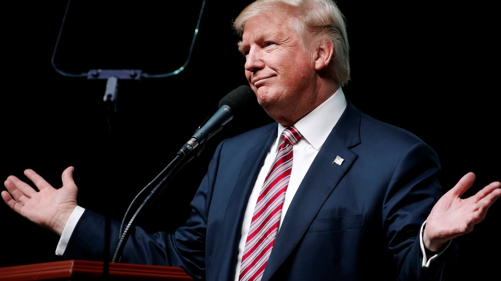 Republican presidential nominee Donald Trump speaks at a campaign rally in Panama City, Fla. on Oct. 11, 2016. (Photo by Mike Segar/Reuters)