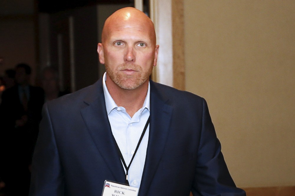 Donald Trump's campaign adviser Rick Wiley walks into the reception at the RNC Spring Meeting at the Diplomat Resort in Hollywood, Fla., April 21, 2016. (Photo by Joe Skipper/Reuters/ZUMA)