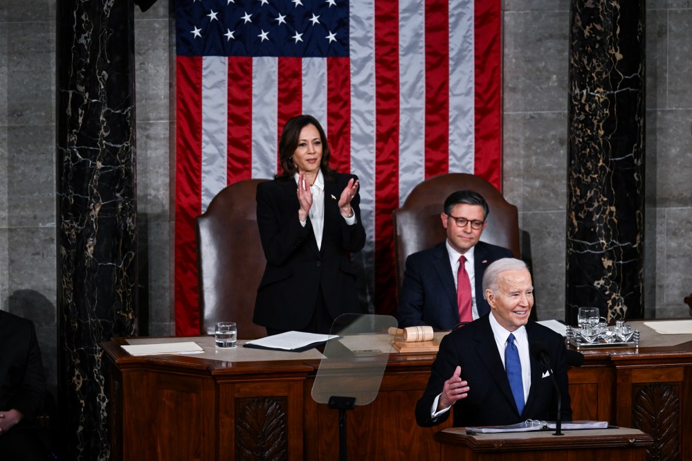 President Joe Biden during the State of the Union at the United States Capitol in Washington, DC. on March 7, 2024.