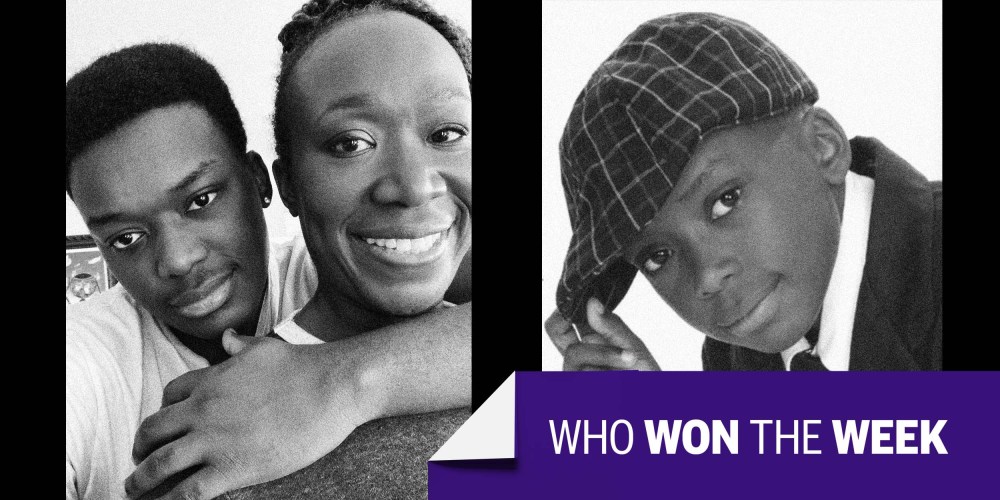 Images of Joy Reid and her son.