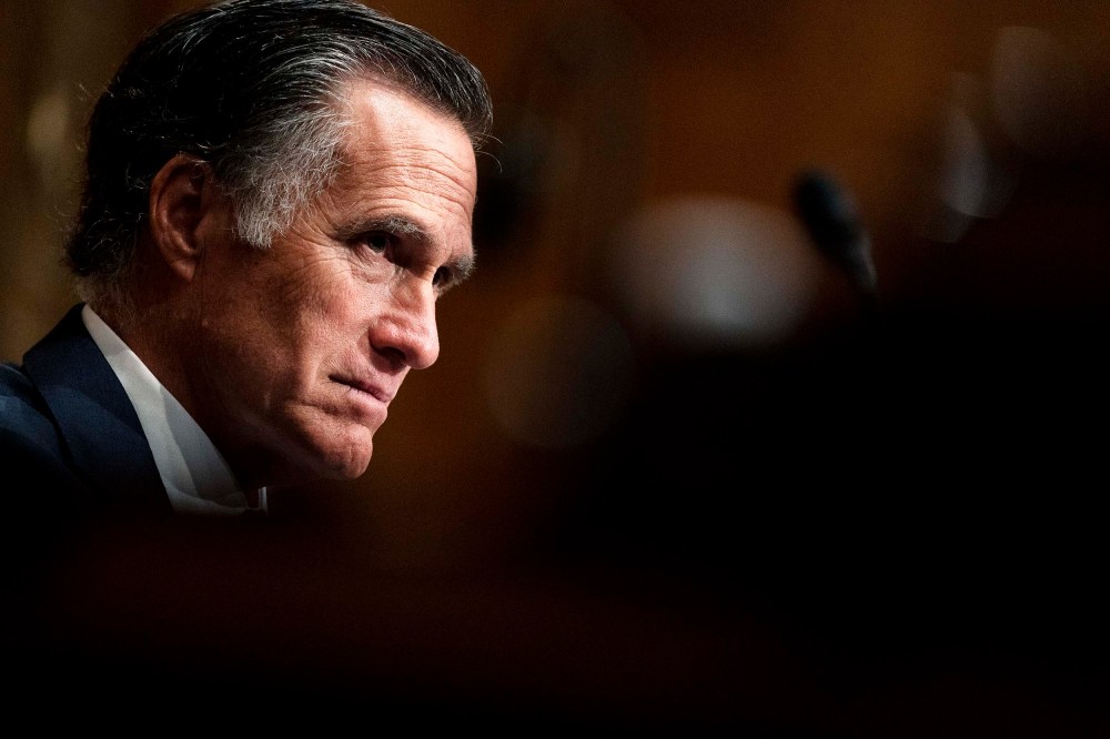 Senator Mitt Romney attends a Senate Health, Education, Labor, and Pensions Committee hearing on July 20, 2021 in Washington, DC.