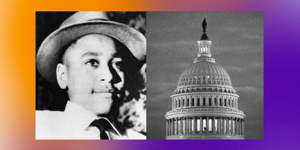 Photo Illustration: Emmett Till and the US Capitol