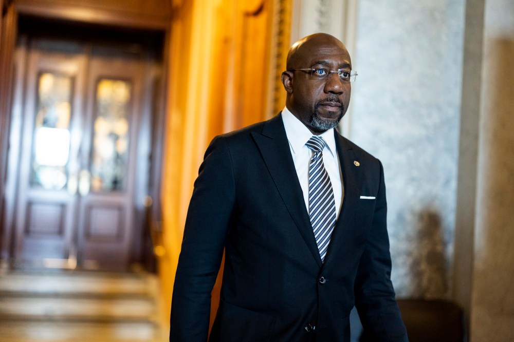 Image: Sen. Raphael Warnock, D-Ga., at the Capitol on May 11, 2022.