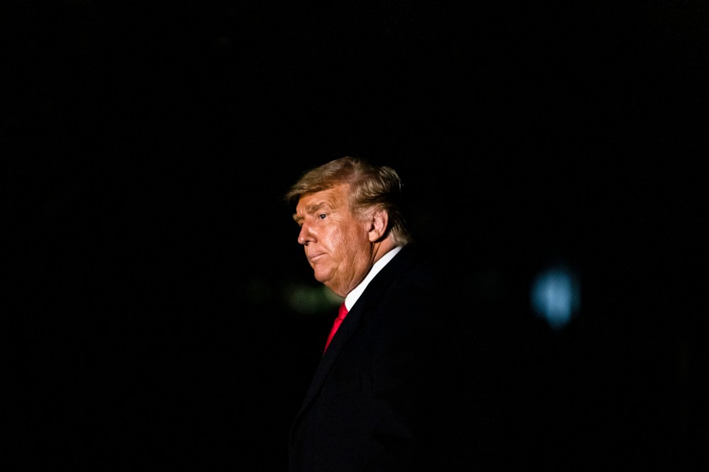 President Trump Returns To White House After Weekend Campaigning