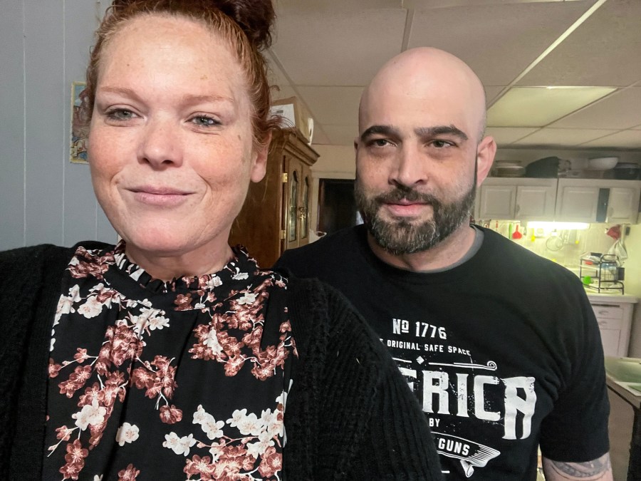 Jami Cozza with her fiancé, Chris Wallace, who is also an organizer with River Valley Organizing.