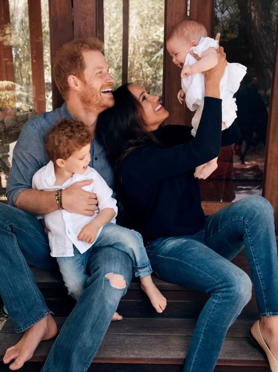 Prince Harry, Duke of Sussex, and Meghan, Duchess of Sussex with son Archie and daughter Lilibet.