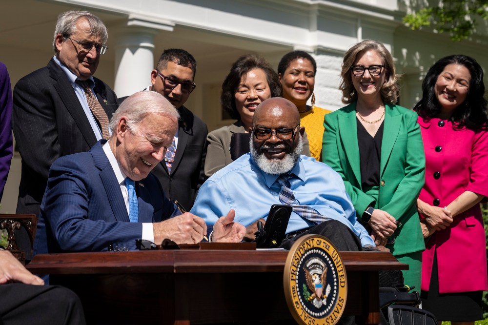 Image: President Biden Speaks In The Rose Garden On Reducing Child Care Costs