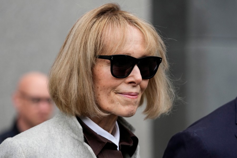 E. Jean Carroll leaves Manhattan federal court on, April 25, 2023, in New York.