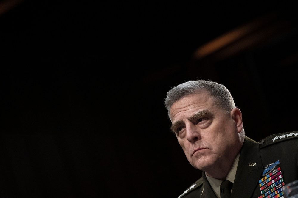 Mark Milley testifies during a Senate Armed Services Committee hearing