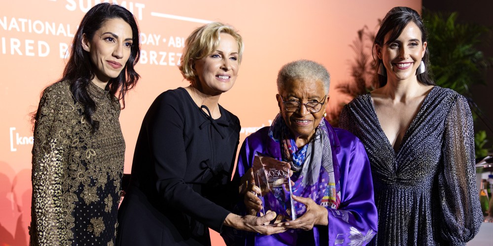 Huma Abedin, Mika Brzezinski, Ellen Johnson Sirleaf, and Maggie McGrath